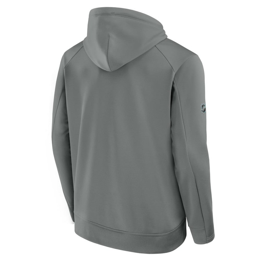 NHL Edmonton Oilers Fanatics 2025 Stanley Cup Playoffs Authentic Pro Rink Fly Fleece Pullover Hoodie - Gray