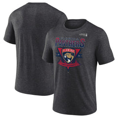 NHL Florida Panthers Fanatics 2025 Stanley Cup Playoffs Crossbar Tri-Blend T-Shirt - Heather Charcoal