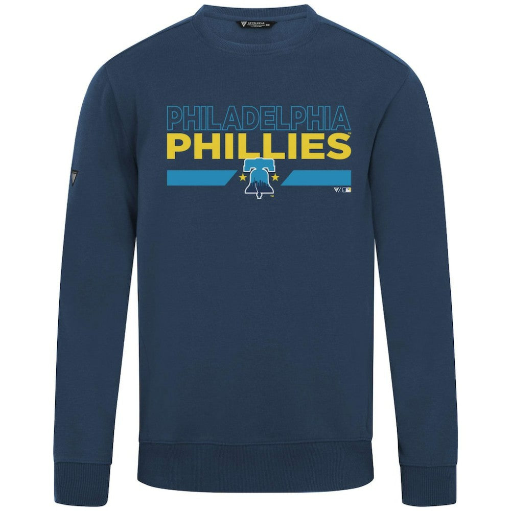 Philadelphia Phillies Levelwear City Connect Zane No Hitter Pullover Sweatshirt - Navy Pullover