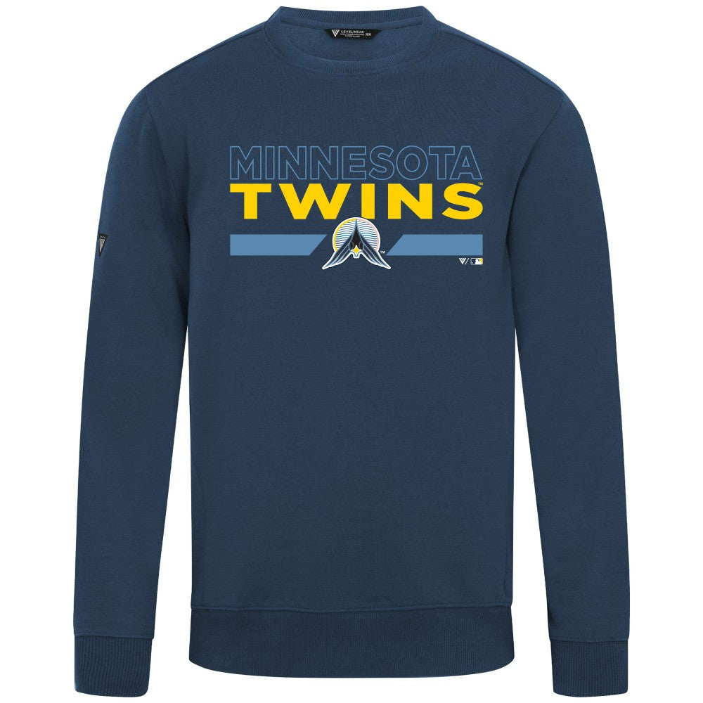 Minnesota Twins Levelwear City Connect Zane No Hitter Pullover Sweatshirt - Navy Pullover