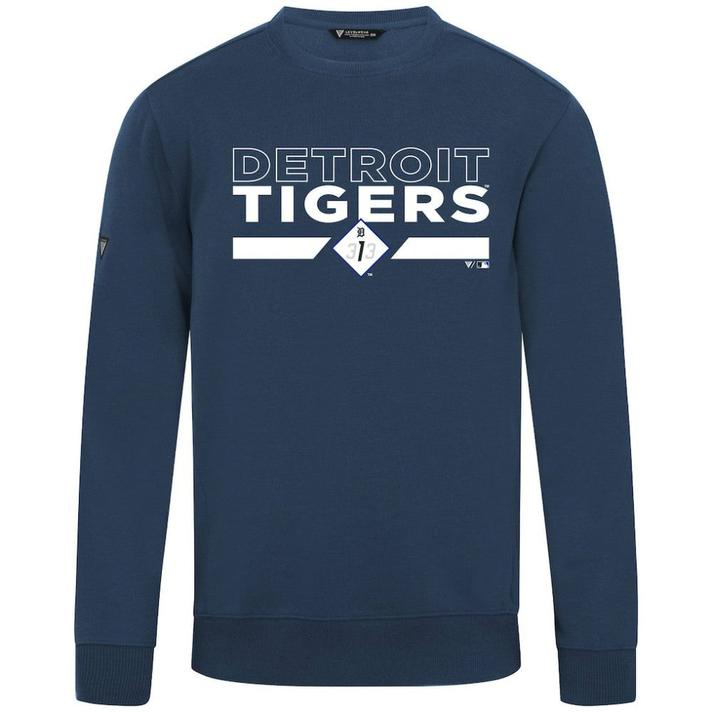 Detroit Tigers Levelwear City Connect Zane No Hitter Pullover Sweatshirt - Navy Pullover