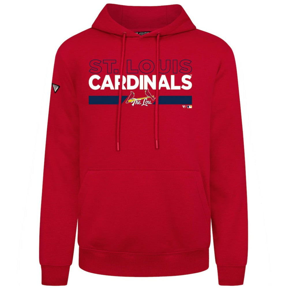 St. Louis Cardinals Levelwear City Connect Podium No Hitter Pullover Hoodie - Red Hoodies