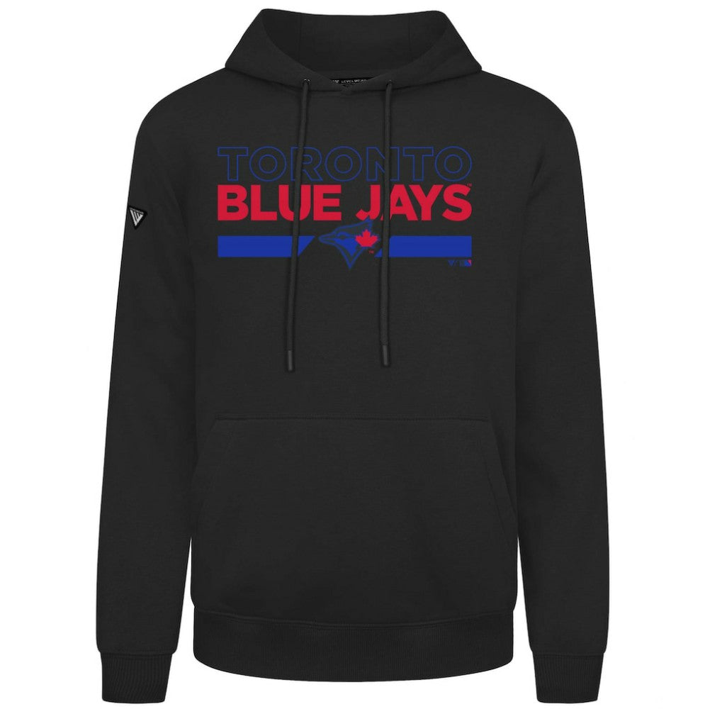 Toronto Blue Jays Levelwear City Connect Podium No Hitter Pullover Hoodie - Black Hoodies