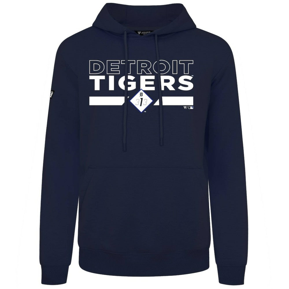 Detroit Tigers Levelwear City Connect Podium No Hitter Pullover Hoodie - Navy Hoodies