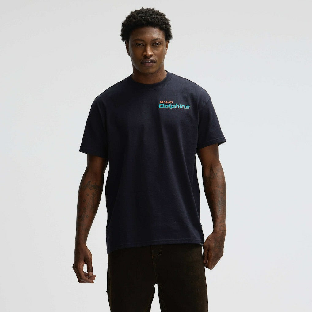 Miami Dolphins 2025 Rivalries Collection Essential Max90 T-Shirt Pitch Blue