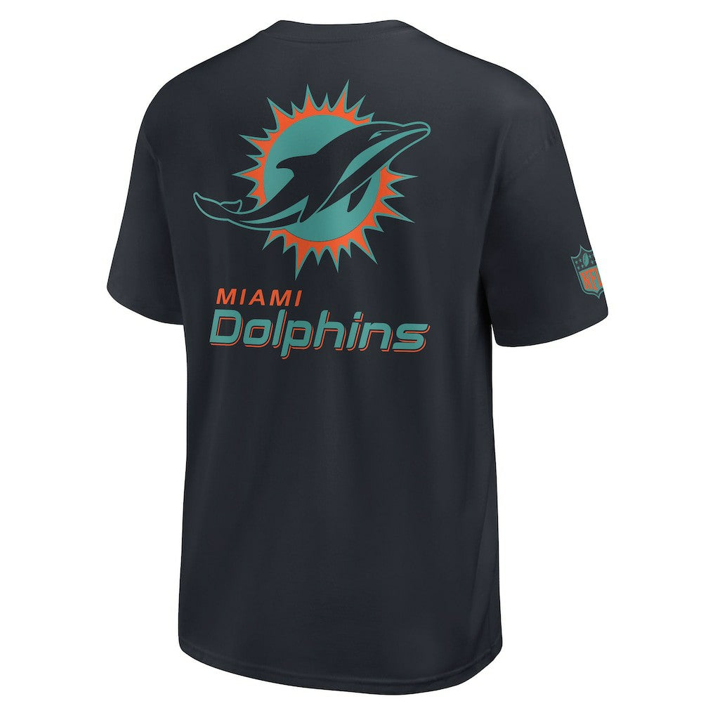 Miami Dolphins 2025 Rivalries Collection Essential Max90 T-Shirt Pitch Blue