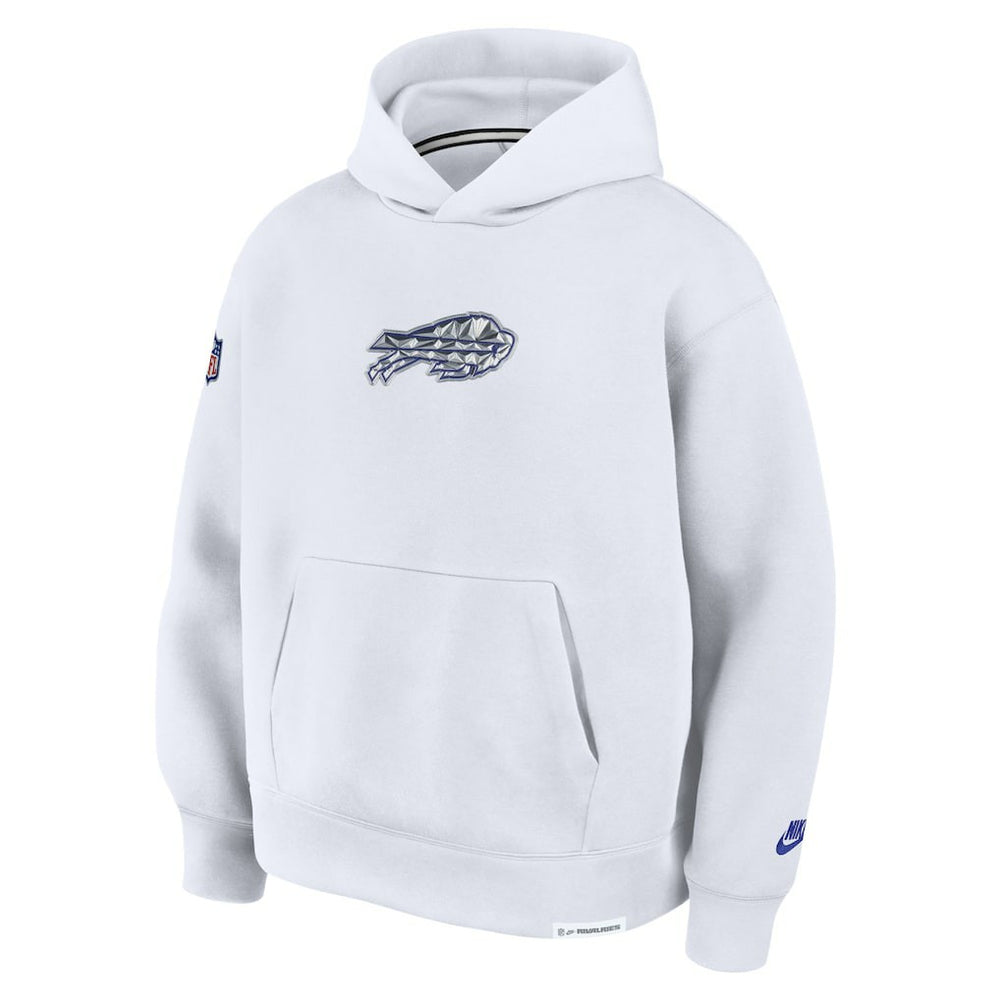 Buffalo Bills 2025 Rivalries Collection Oversized Tech Fleece Hoodie White