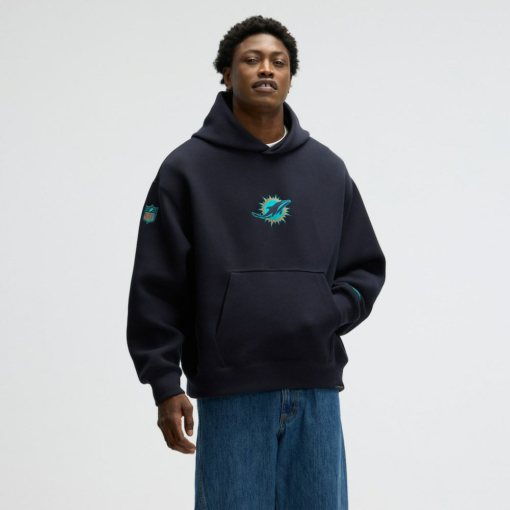 Miami Dolphins 2025 Rivalries Collection Oversized Tech Fleece Hoodie Pitch Blue