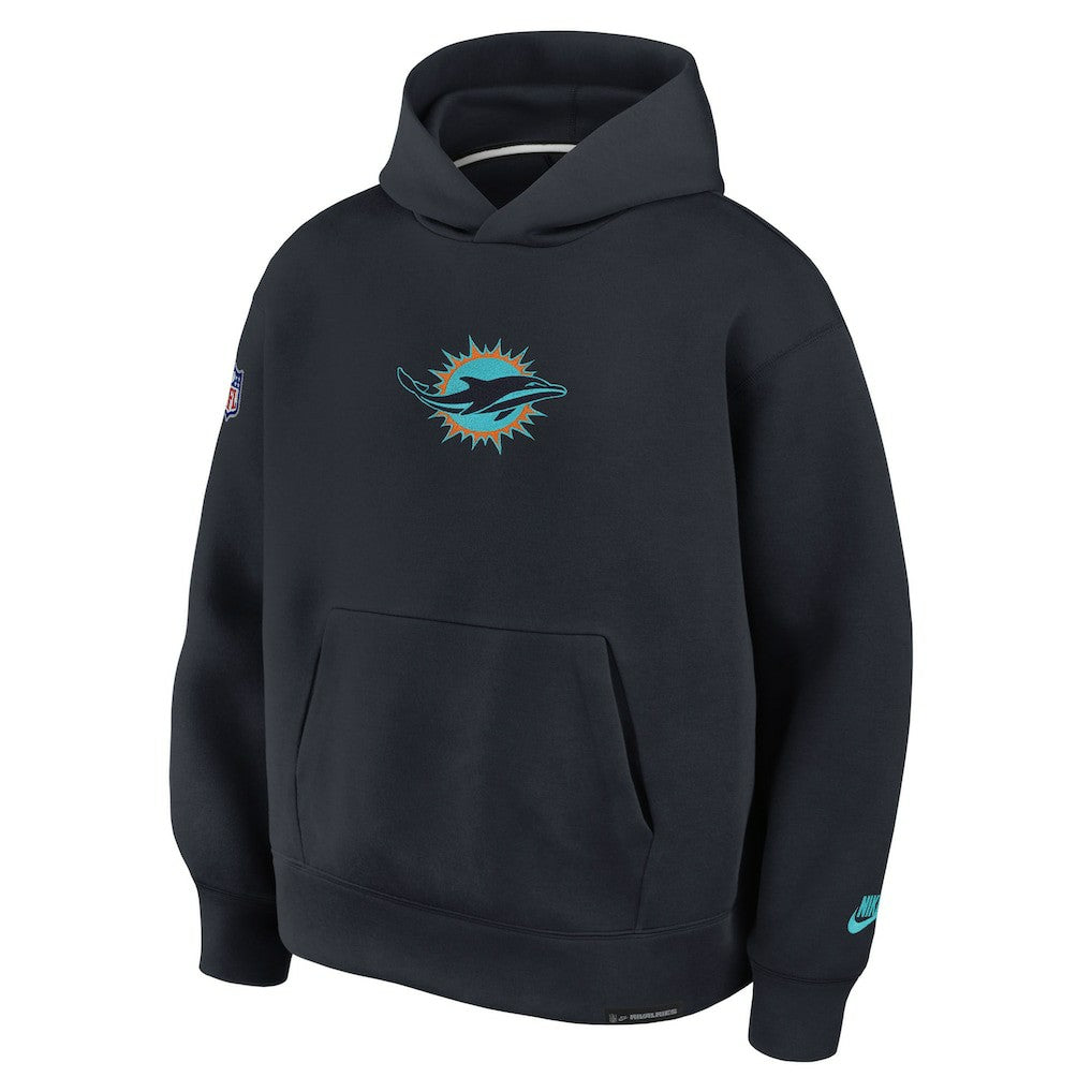 Miami Dolphins 2025 Rivalries Collection Oversized Tech Fleece Hoodie Pitch Blue