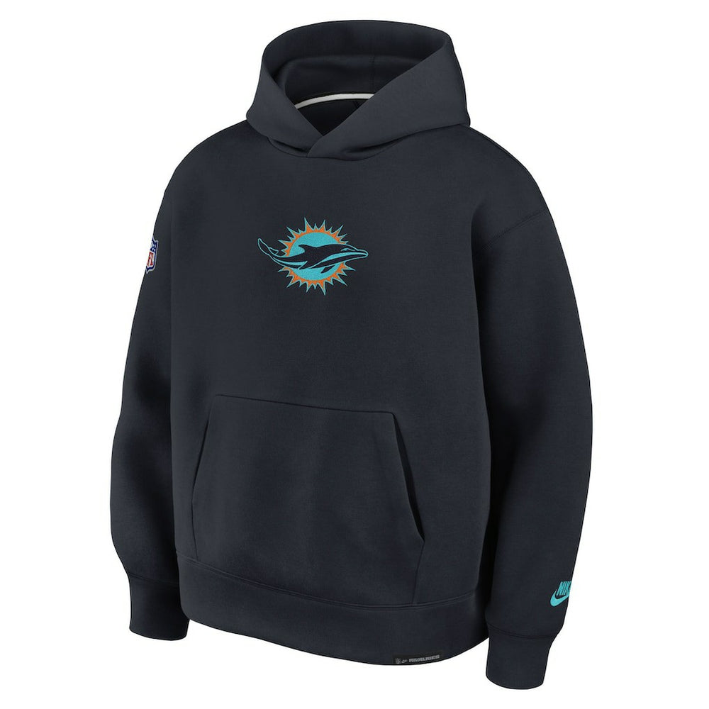 Miami Dolphins 2025 Rivalries Collection Oversized Tech Fleece Hoodie Pitch Blue