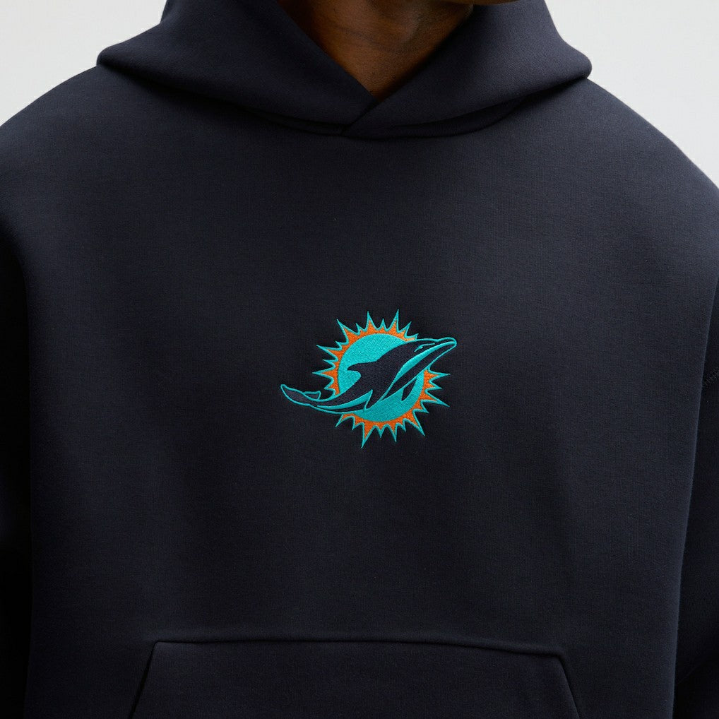 Miami Dolphins 2025 Rivalries Collection Oversized Tech Fleece Hoodie Pitch Blue