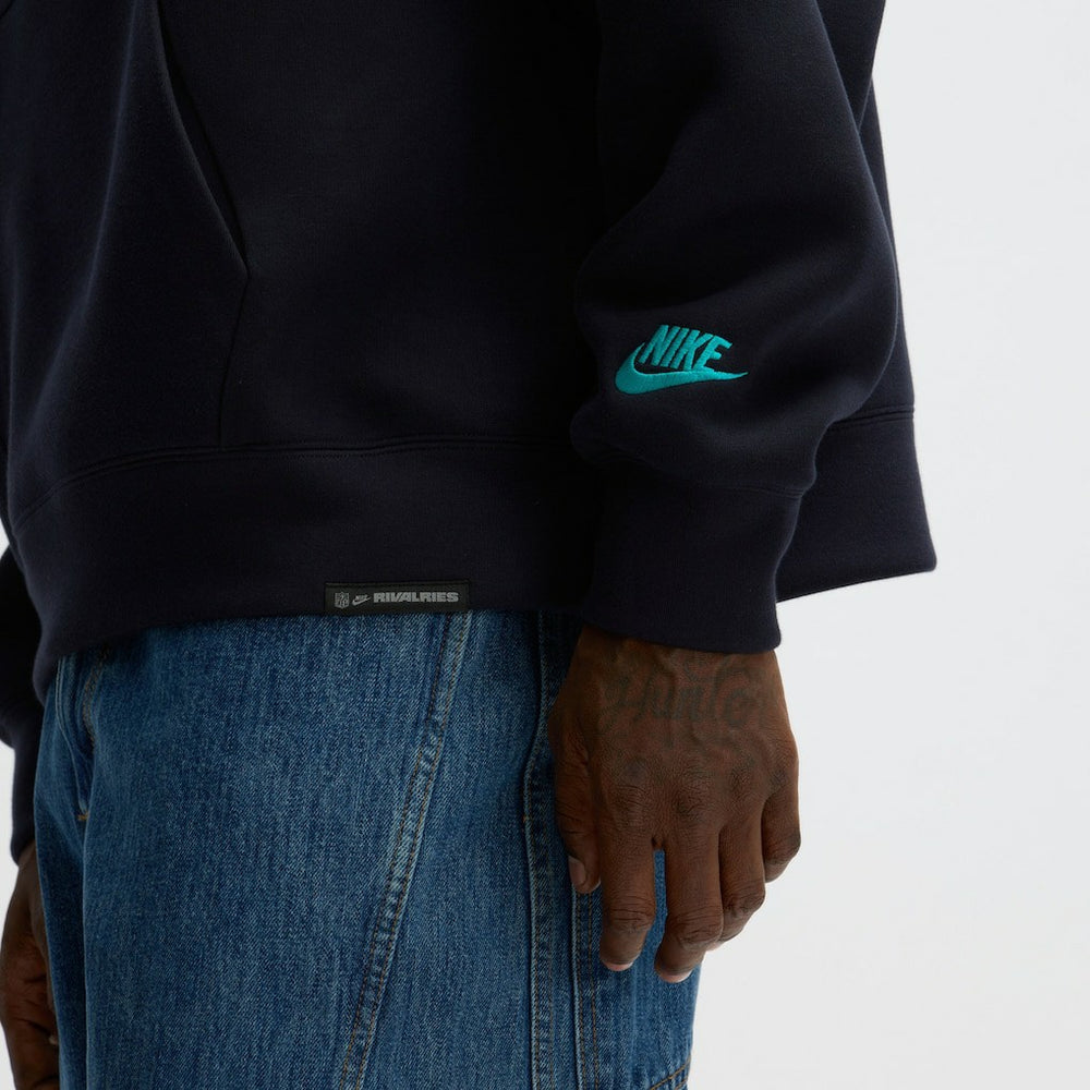 Miami Dolphins 2025 Rivalries Collection Oversized Tech Fleece Hoodie Pitch Blue
