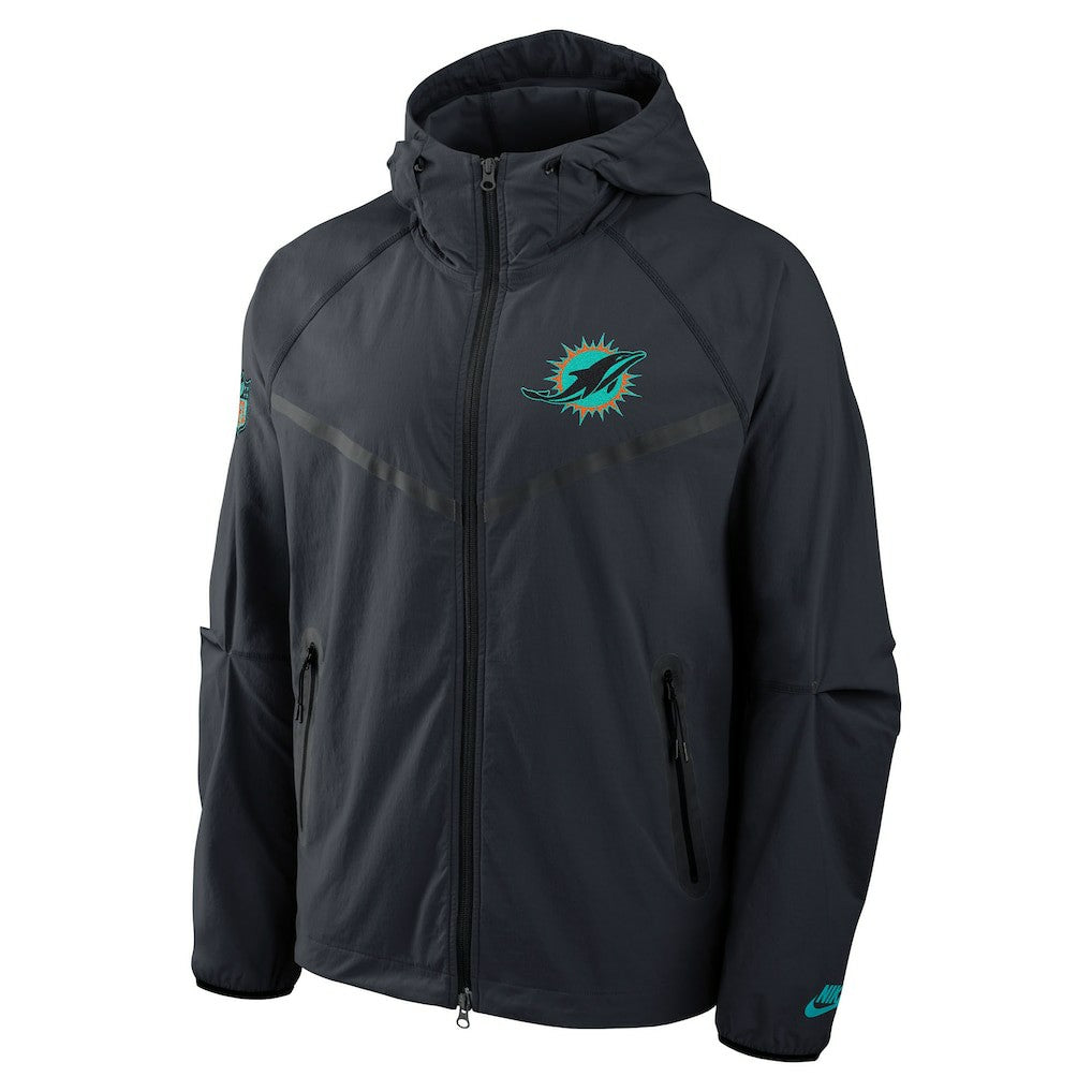 Miami Dolphins 2025 Rivalries Collection Tech Raglan Full-Zip Jacket Pitch Blue