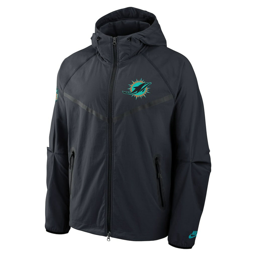 Miami Dolphins 2025 Rivalries Collection Tech Raglan Full-Zip Jacket Pitch Blue