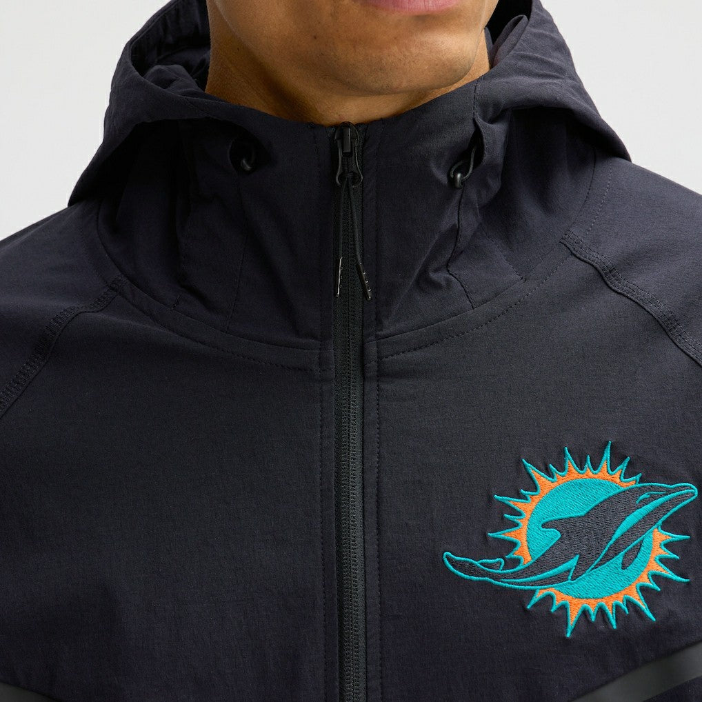 Miami Dolphins 2025 Rivalries Collection Tech Raglan Full-Zip Jacket Pitch Blue