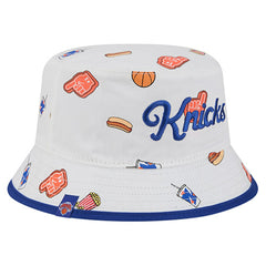 New York Knicks Team Cheer Reversible Bucket Hat White