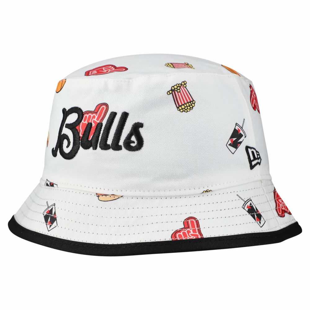 Chicago Bulls Team Cheer Reversible Bucket Hat White