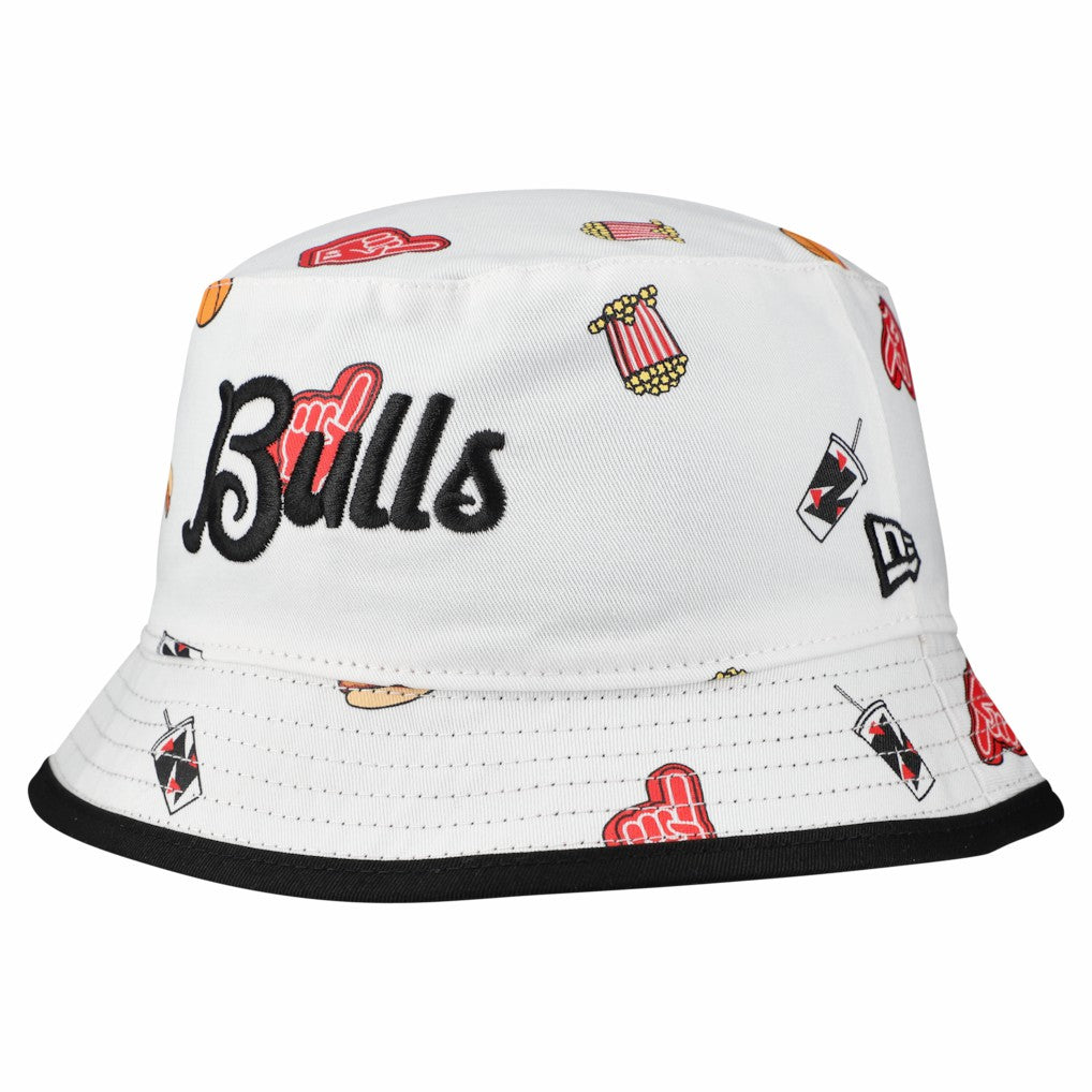 Chicago Bulls Team Cheer Reversible Bucket Hat White
