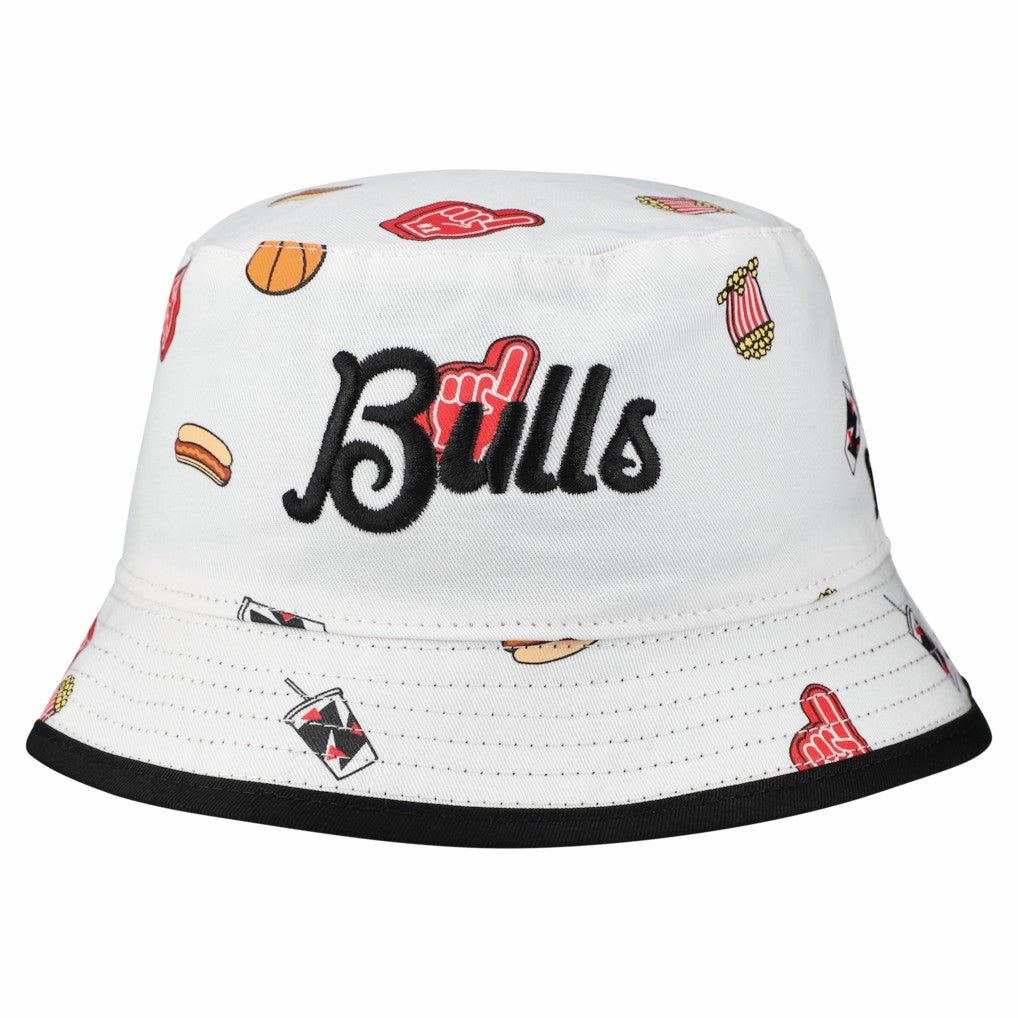 Chicago Bulls Team Cheer Reversible Bucket Hat White