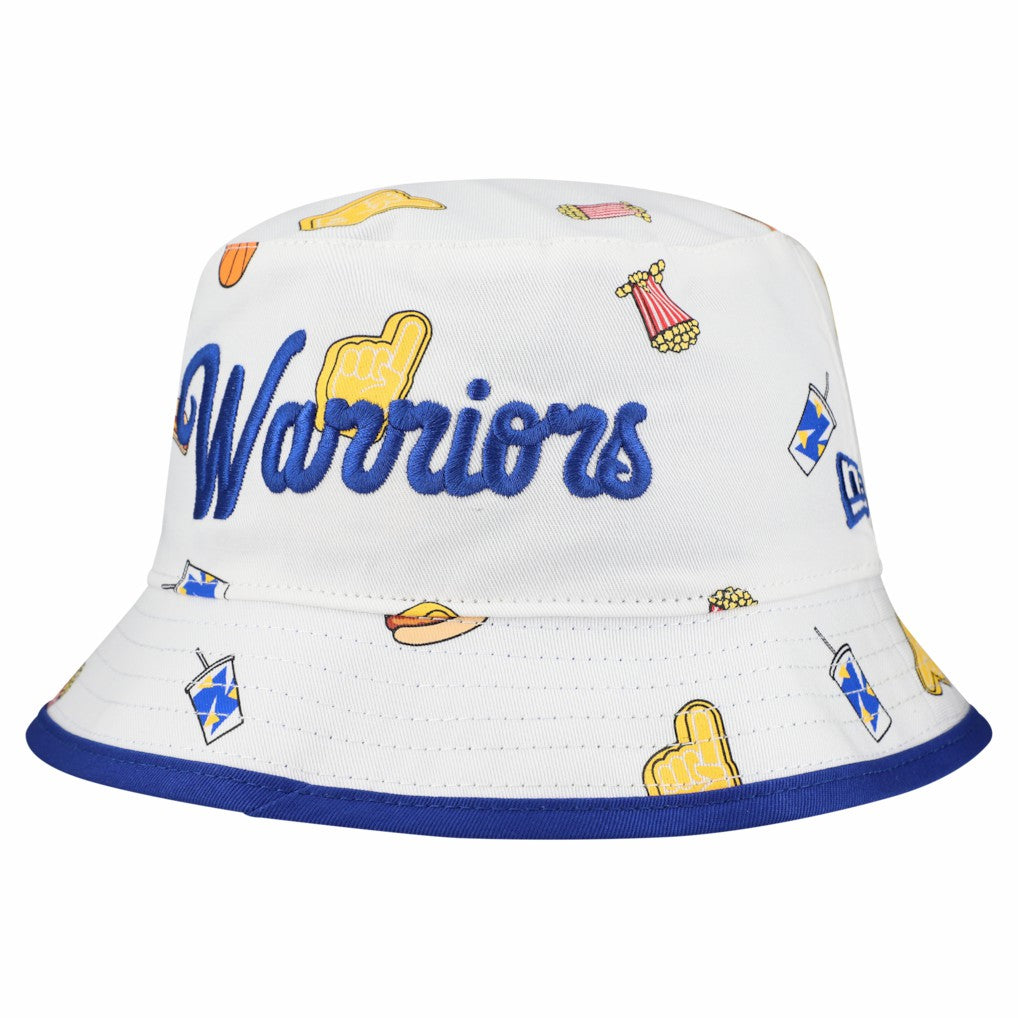 Golden State Warriors Team Cheer Reversible Bucket Hat White
