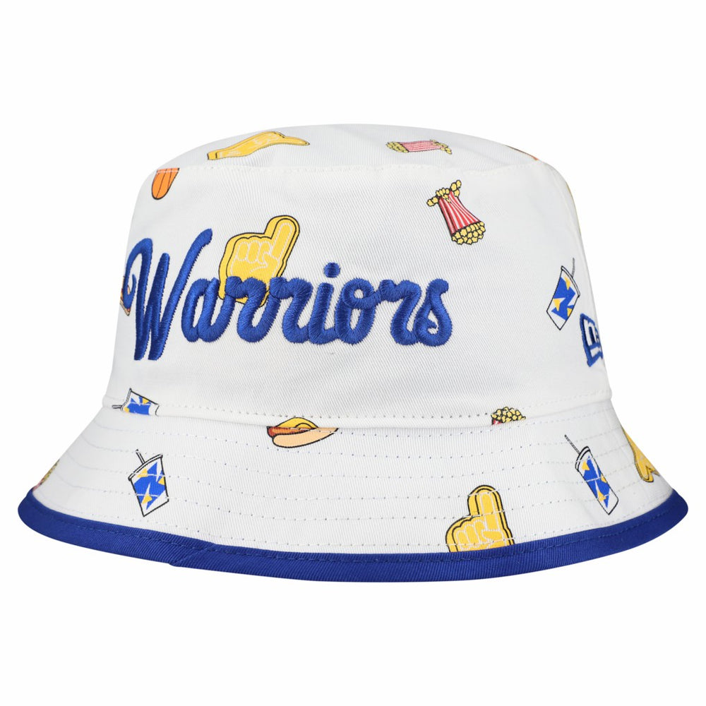 Golden State Warriors Team Cheer Reversible Bucket Hat White