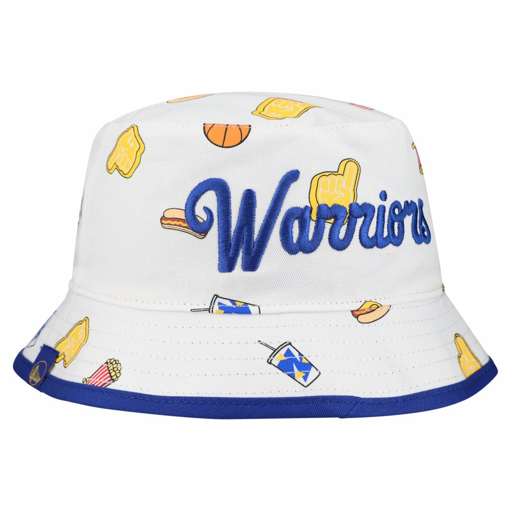 Golden State Warriors Team Cheer Reversible Bucket Hat White
