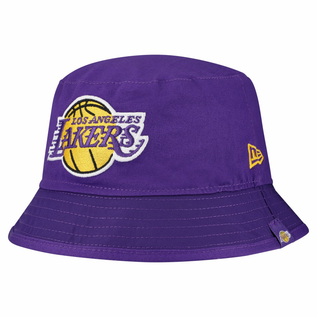 Los Angeles Lakers Team Cheer Reversible Bucket Hat White