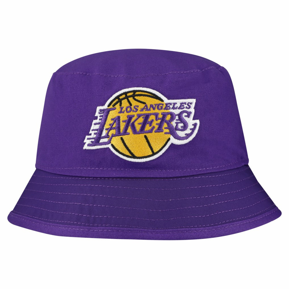 Los Angeles Lakers Team Cheer Reversible Bucket Hat White
