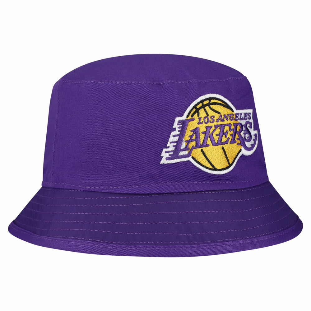 Los Angeles Lakers Team Cheer Reversible Bucket Hat White