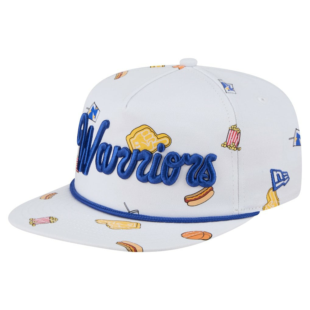 Golden State Warriors Team Cheer Rope 19TWENTY Adjustable Hat White