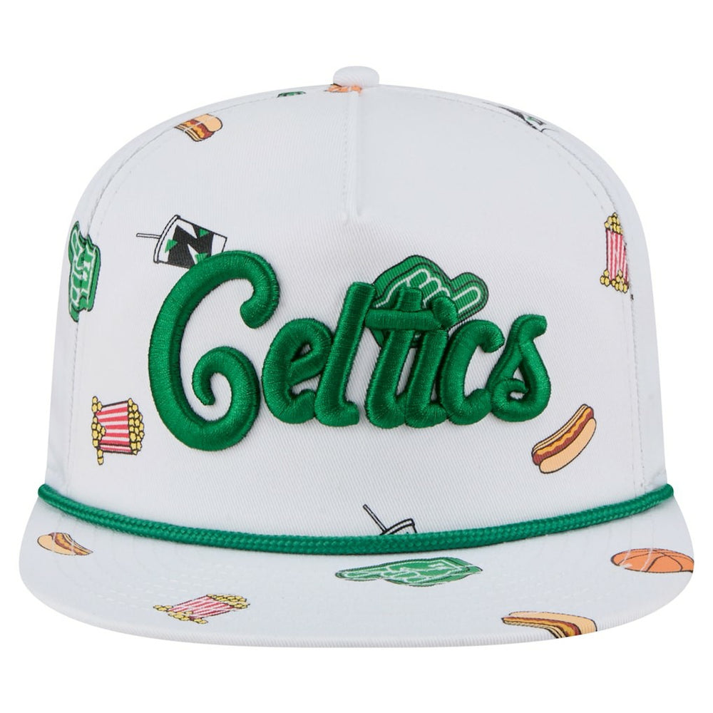 Boston Celtics Team Cheer Rope 19TWENTY Adjustable Hat White