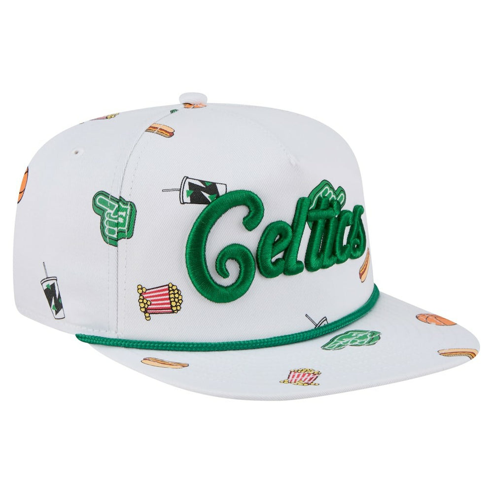 Boston Celtics Team Cheer Rope 19TWENTY Adjustable Hat White