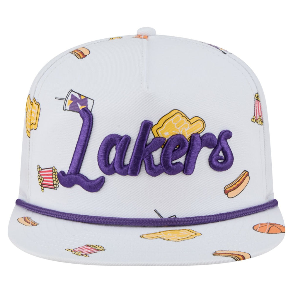 Los Angeles Lakers Team Cheer Rope 19TWENTY Adjustable Hat White