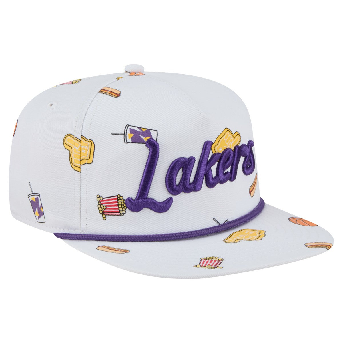 Los Angeles Lakers Team Cheer Rope 19TWENTY Adjustable Hat White