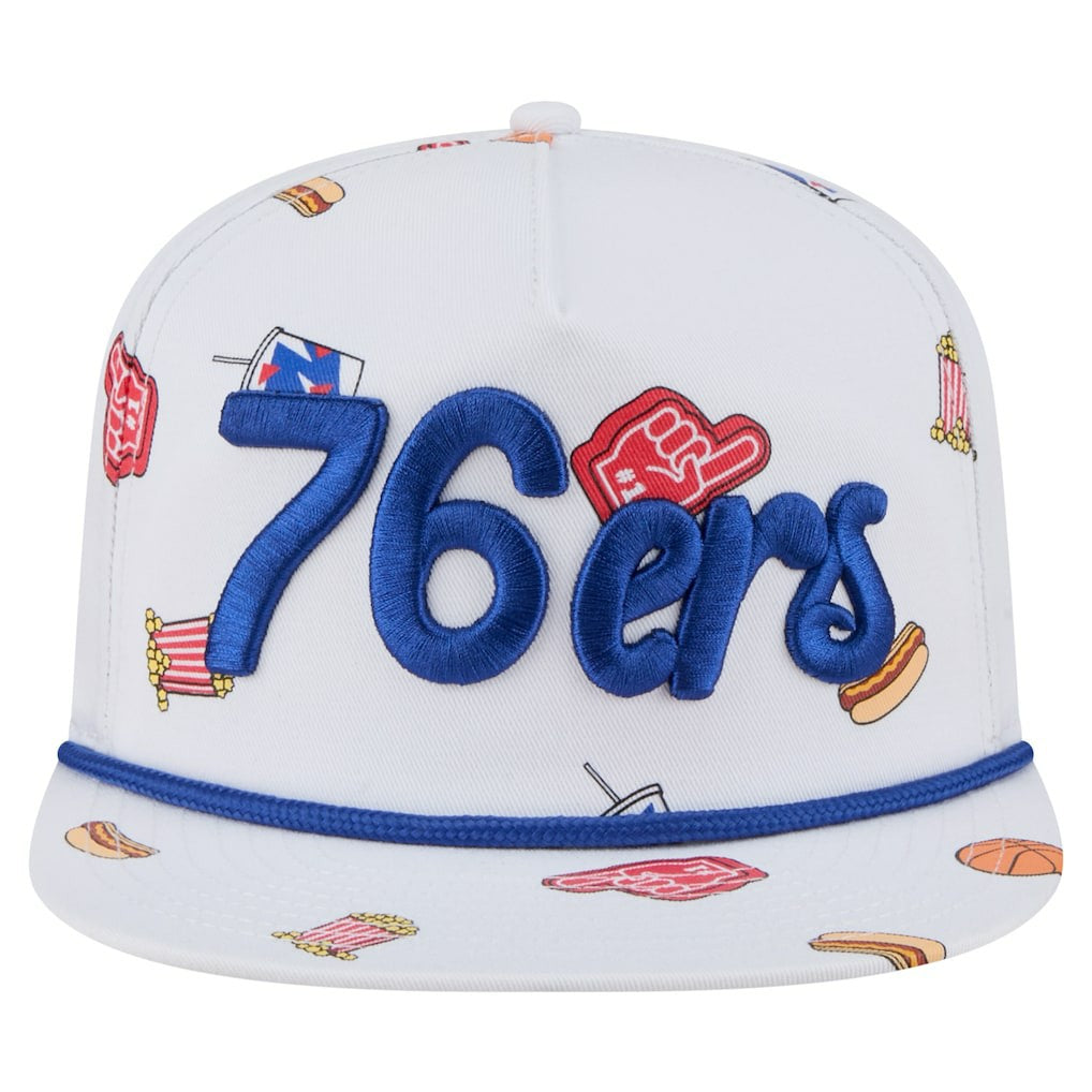 Philadelphia 76ers Team Cheer Rope 19TWENTY Adjustable Hat White