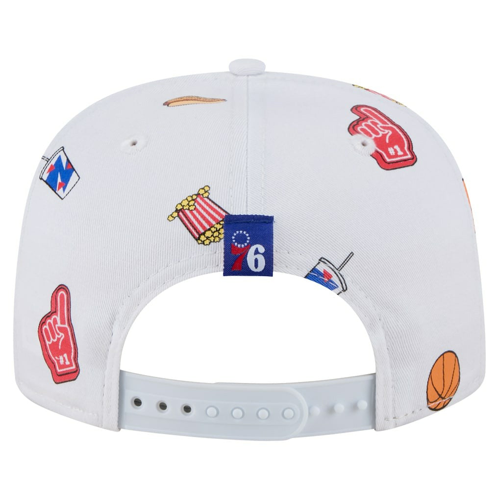 Philadelphia 76ers Team Cheer Rope 19TWENTY Adjustable Hat White