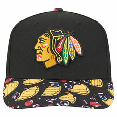 NHL Chicago Blackhawks New Era Mascot Visor 9SEVENTY Adjustable Hat - Black