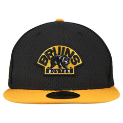 NHL Boston Bruins New Era Mesh Crown Two-Tone 59FIFTY Fitted Hat - Black/Gold