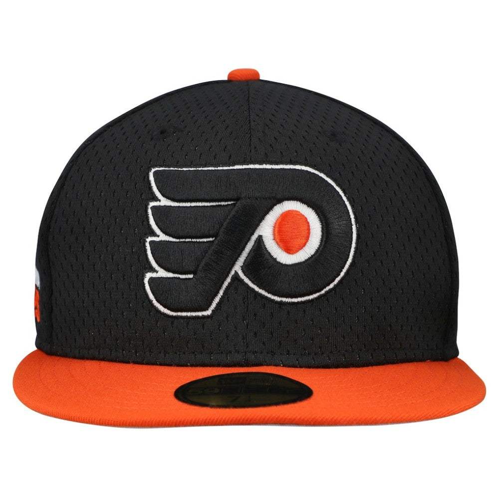 NHL Philadelphia Flyers New Era Mesh Crown Two-Tone 59FIFTY Fitted Hat - Black/Orange