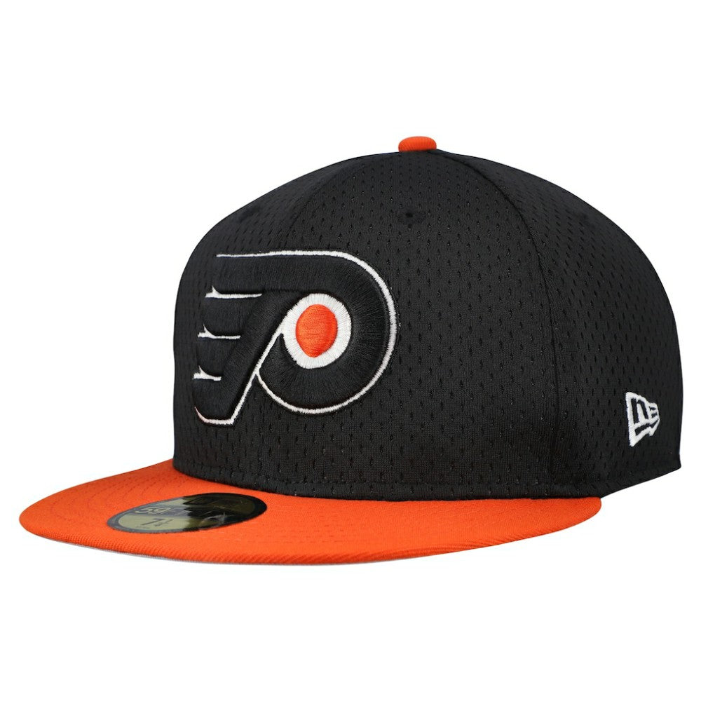 NHL Philadelphia Flyers New Era Mesh Crown Two-Tone 59FIFTY Fitted Hat - Black/Orange