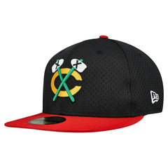 NHL Chicago Blackhawks New Era Mesh Crown Two-Tone 59FIFTY Fitted Hat - Black/Red