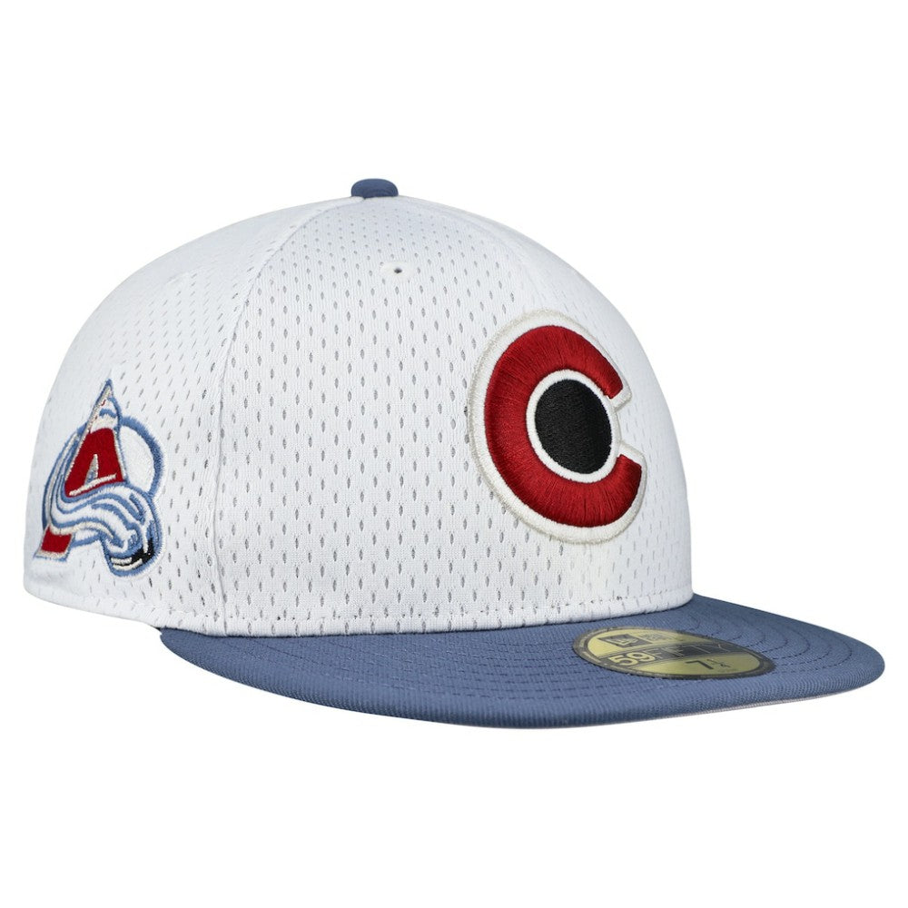 NHL Colorado Avalanche New Era Mesh Crown Two-Tone 59FIFTY Fitted Hat - White/Navy