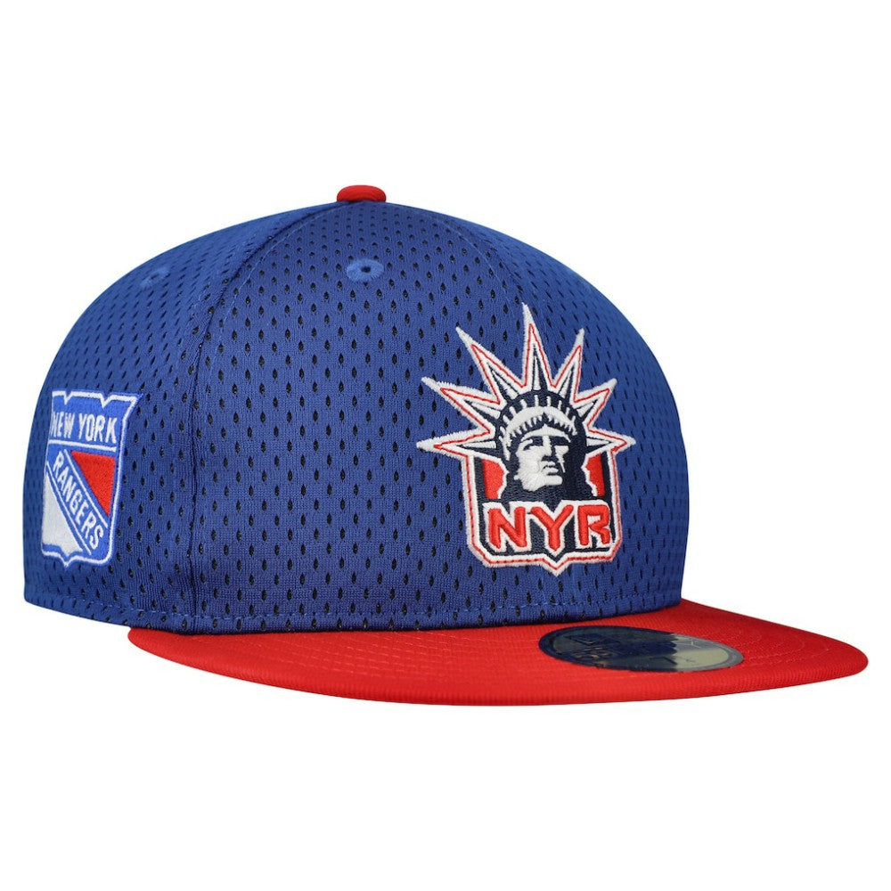 NHL New York Rangers New Era Mesh Crown Two-Tone 59FIFTY Fitted Hat - Blue/Red