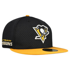 NHL Pittsburgh Penguins New Era Mesh Crown Two-Tone 59FIFTY Fitted Hat - Black/Gold