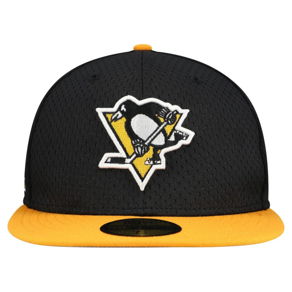 NHL Pittsburgh Penguins New Era Mesh Crown Two-Tone 59FIFTY Fitted Hat - Black/Gold