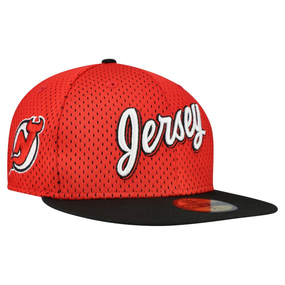 NHL New Jersey Devils New Era Mesh Crown Two-Tone 59FIFTY Fitted Hat - Red/Black