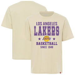 Los Angeles Lakers Sportiqe Unisex Duke Premium T-Shirt Cream