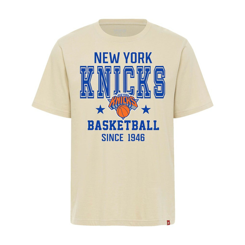 New York Knicks Sportiqe Unisex Duke Premium T-Shirt Cream