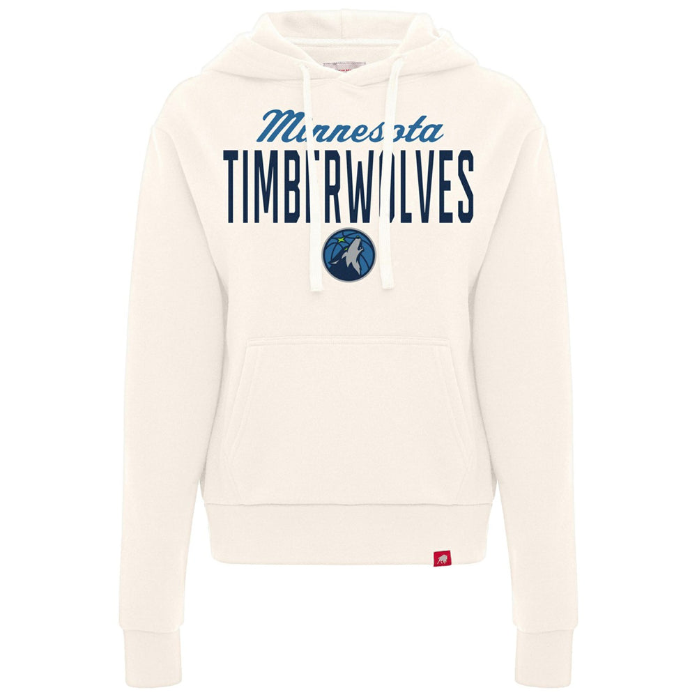 Minnesota Timberwolves Sportiqe Women's Ava Boxy Tri-Blend Pullover Hoodie Cream