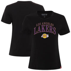 Los Angeles Lakers Sportiqe Women's Arcadia Boxy T-Shirt Black